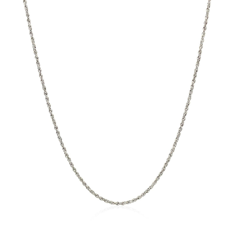 14k White Gold Adjustable Rope Chain 1.0mm - Premium Chains - Just $530.99! Shop now at Pulse Designer Fashion