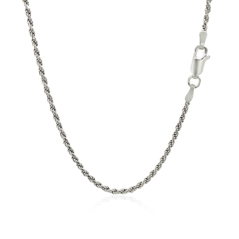 Sterling Silver 1.8mm Diamond Cut Rope Style Chain - Premium Chains - Just $61.99! Shop now at Pulse Designer Fashion