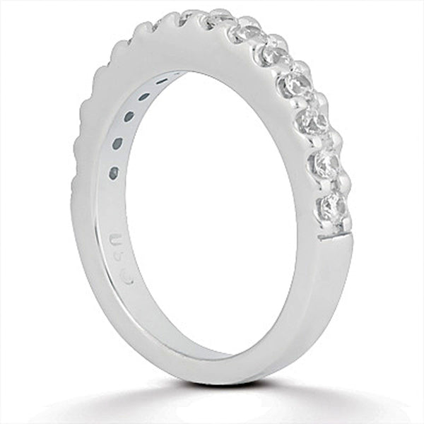 14k White Gold Shared Prong Diamond Wedding Ring Band - Premium Rings - Just $2776.99! Shop now at Pulse Designer Fashion