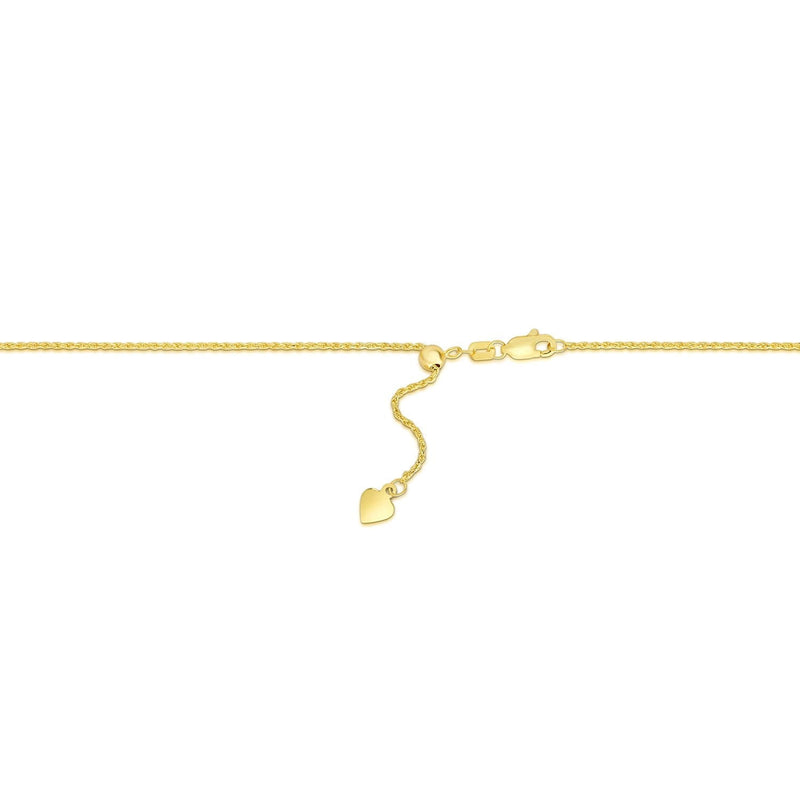 14k Yellow Gold Adjustable Rope Chain 1.0mm - Premium Chains - Just $519.99! Shop now at Pulse Designer Fashion