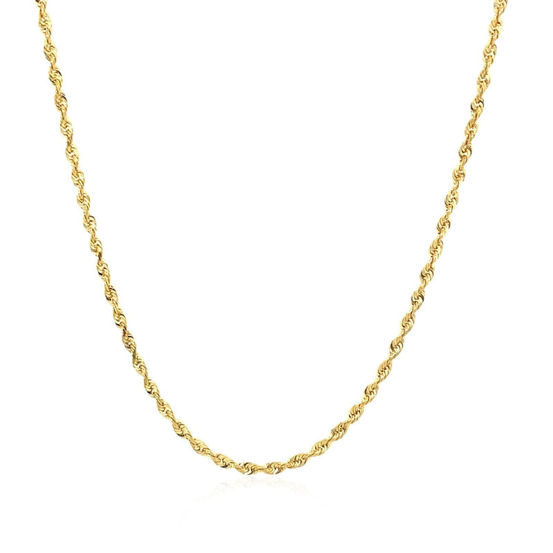 14k Yellow Gold Solid Diamond Cut Rope Chain 1.5mm - Premium Chains - Just $502.99! Shop now at Pulse Designer Fashion