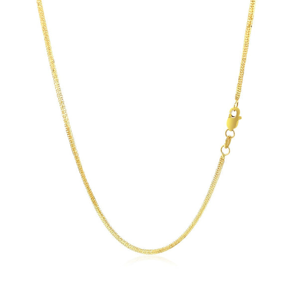 14k Yellow Gold Foxtail 1.0mm Chain - Premium Chains - Just $449.99! Shop now at Pulse Designer Fashion