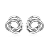 Polished Open Love Knot Earrings in Sterling Silver - Premium Earrings - Just $60.99! Shop now at Pulse Designer Fashion