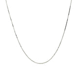 14k White Gold Adjustable Box Chain 0.6mm - Premium Chains - Just $179.99! Shop now at Pulse Designer Fashion