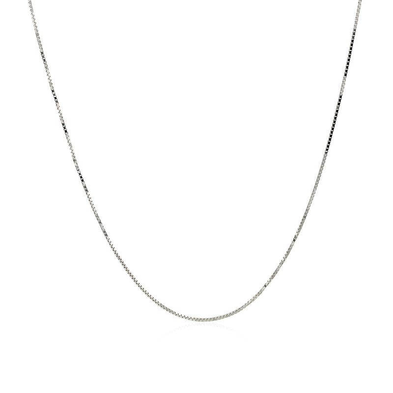 14k White Gold Adjustable Box Chain 0.6mm - Premium Chains - Just $179.99! Shop now at Pulse Designer Fashion