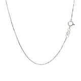 14k White Gold Adjustable Box Chain 0.6mm - Premium Chains - Just $179.99! Shop now at Pulse Designer Fashion