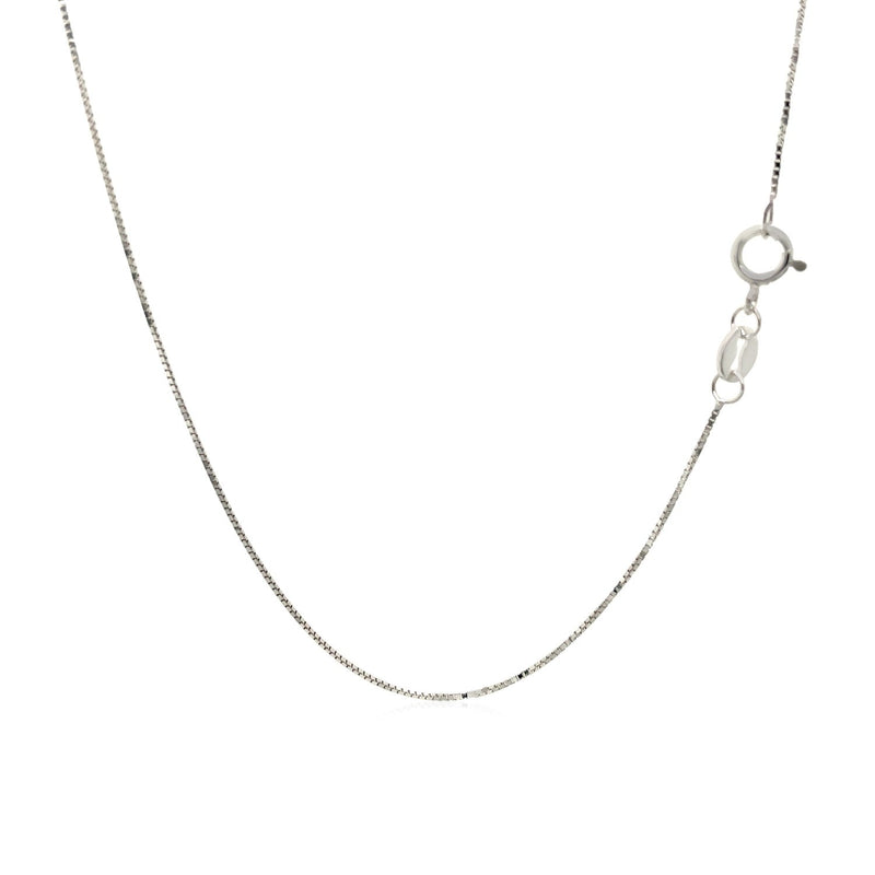 14k White Gold Adjustable Box Chain 0.6mm - Premium Chains - Just $179.99! Shop now at Pulse Designer Fashion