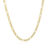 3.0mm 10k Yellow Gold Solid Figaro Chain - Premium Chains - Just $458.99! Shop now at Pulse Designer Fashion