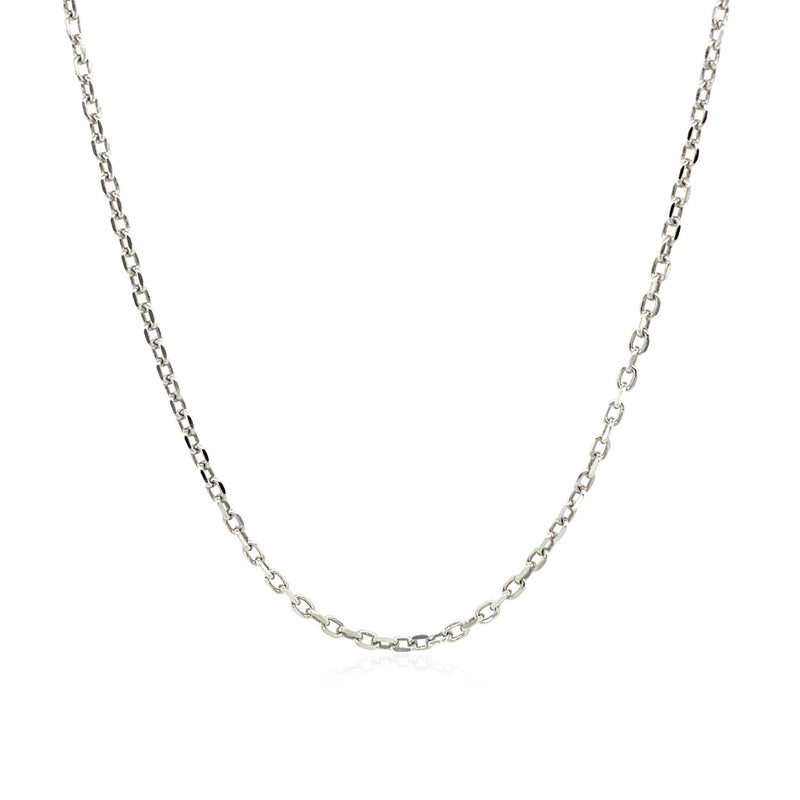 Sterling Silver Rhodium Plated Cable Chain 1.5mm - Premium Chains - Just $37.99! Shop now at Pulse Designer Fashion