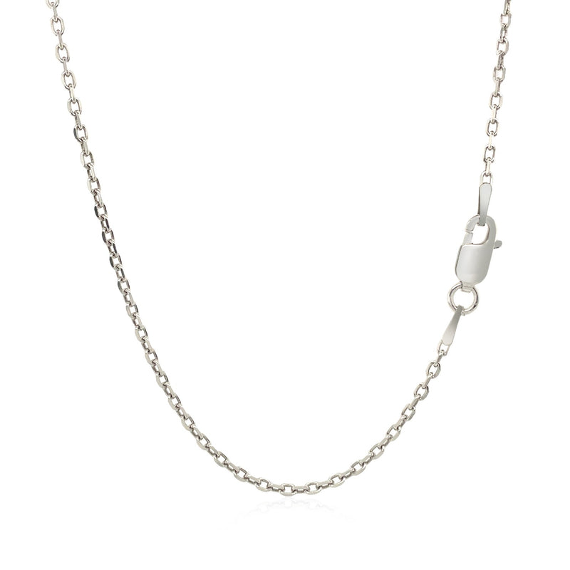 Sterling Silver Rhodium Plated Cable Chain 1.5mm - Premium Chains - Just $37.99! Shop now at Pulse Designer Fashion