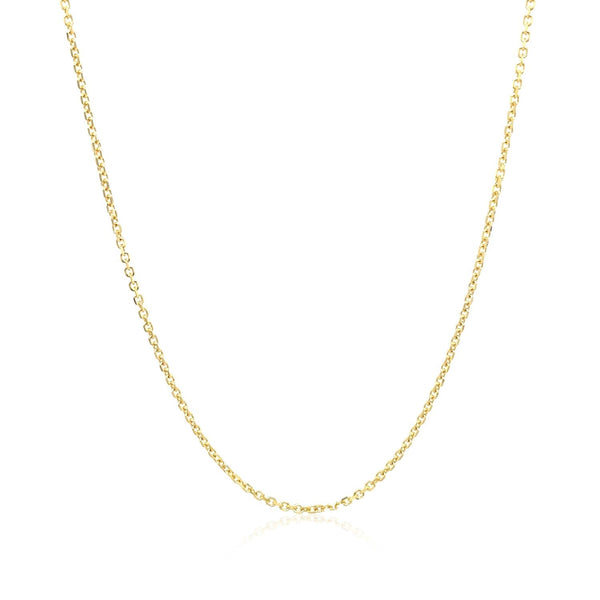 14k Yellow Gold Diamond Cut Cable Link Chain 1.1mm - Premium Chains - Just $253.99! Shop now at Pulse Designer Fashion