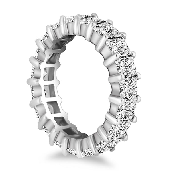 14k White Gold Common Prong Princess Cut Diamond Eternity Ring - Premium Rings - Just $4716.99! Shop now at Pulse Designer Fashion