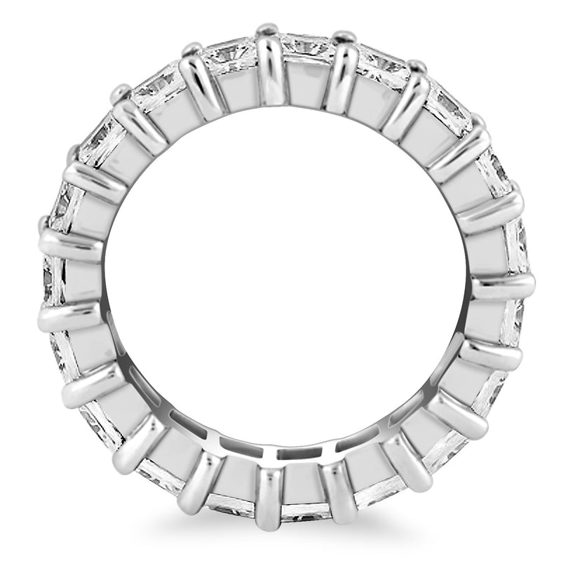 14k White Gold Common Prong Princess Cut Diamond Eternity Ring - Premium Rings - Just $4716.99! Shop now at Pulse Designer Fashion