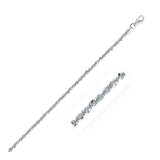 Rhodium Plated 2.2mm Sterling Silver Sparkle Style Chain - Premium Chains - Just $56.99! Shop now at Pulse Designer Fashion