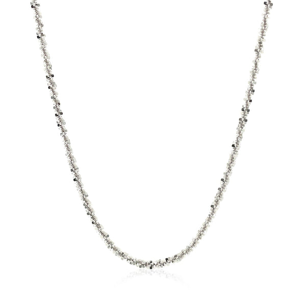 Rhodium Plated 2.2mm Sterling Silver Sparkle Style Chain - Premium Chains - Just $56.99! Shop now at Pulse Designer Fashion