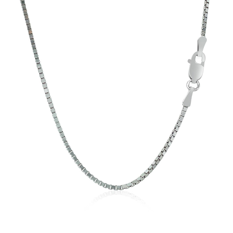 14k White Gold Classic Box Chain 1.1mm - Premium Chains - Just $646.99! Shop now at Pulse Designer Fashion