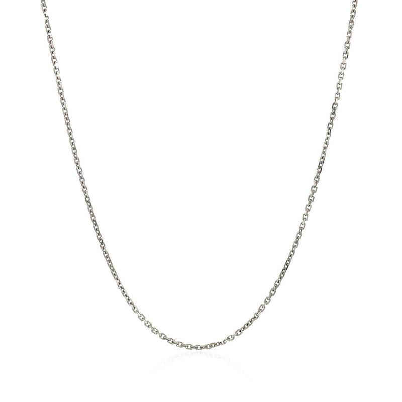 18k White Gold Cable Chain 1.1mm - Premium Chains - Just $370.99! Shop now at Pulse Designer Fashion