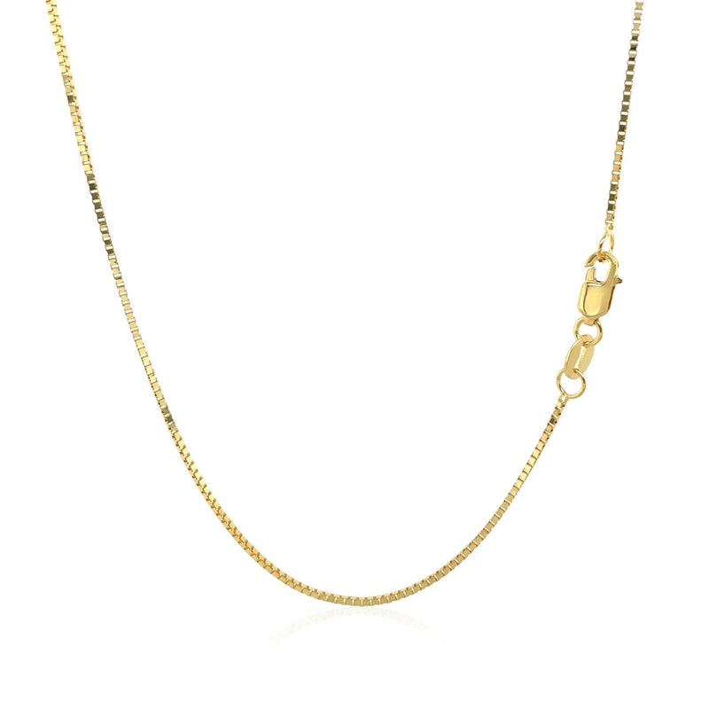 14k Yellow Gold Classic Box Chain 0.8mm - Premium Chains - Just $263.99! Shop now at Pulse Designer Fashion