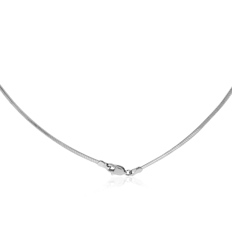 14k White Gold Classic Omega Style Chain (2 mm) - Premium Chains - Just $1142.99! Shop now at Pulse Designer Fashion