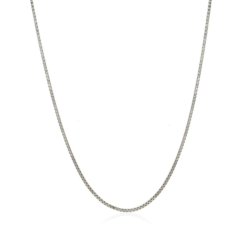 14k White Gold Classic Box Chain 1.0mm - Premium Chains - Just $425.99! Shop now at Pulse Designer Fashion