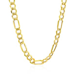 6.5mm 10k Yellow Gold Lite Figaro Chain - Premium Chains - Just $846.99! Shop now at Pulse Designer Fashion