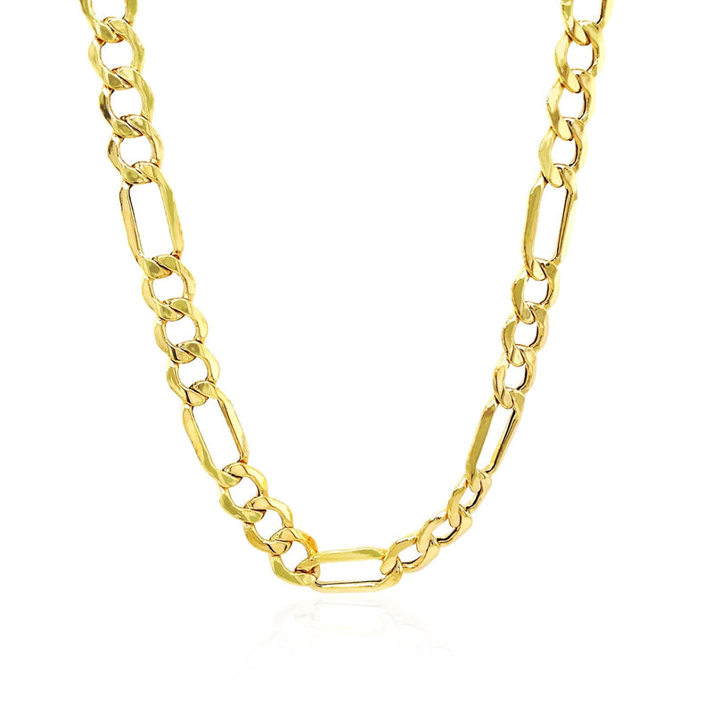 6.5mm 10k Yellow Gold Lite Figaro Chain - Premium Chains - Just $846.99! Shop now at Pulse Designer Fashion