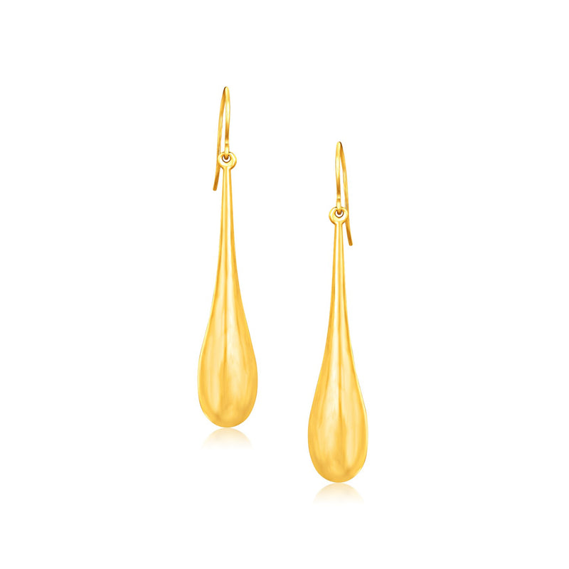 14k Yellow Gold Dramatic Drop Earrings - Premium Earrings - Just $580.99! Shop now at Pulse Designer Fashion