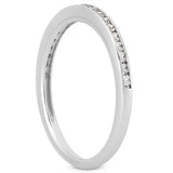 14k White Gold Slim Profile Diamond Channel Set Wedding Ring Band - Premium Rings - Just $1247.99! Shop now at Pulse Designer Fashion