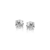 Sterling Silver 4mm Faceted White Cubic Zirconia Stud Earrings - Premium Earrings - Just $19.99! Shop now at Pulse Designer Fashion