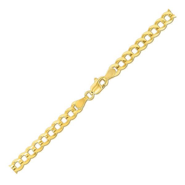 4.7mm 14k Yellow Gold Solid Curb Bracelet - Premium Bracelets - Just $905.99! Shop now at Pulse Designer Fashion