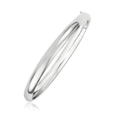 Classic Bangle in 14k White Gold (5.0mm) - Premium Bangles - Just $854.99! Shop now at Pulse Designer Fashion