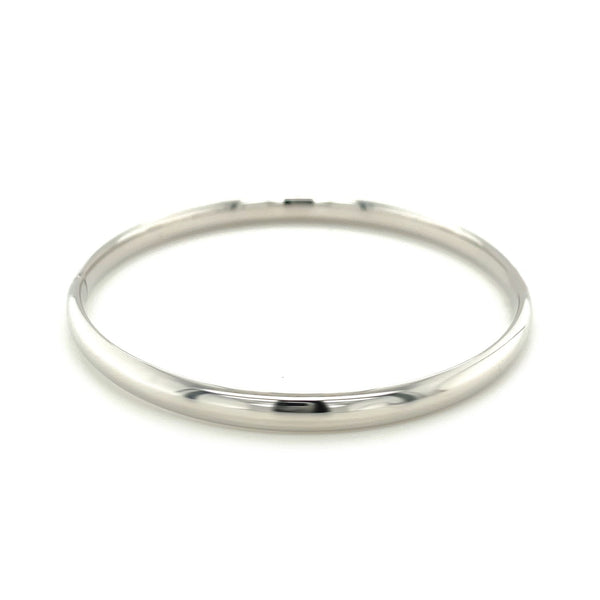 Classic Bangle in 14k White Gold (5.0mm) - Premium Bangles - Just $854.99! Shop now at Pulse Designer Fashion