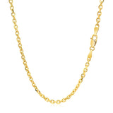 2.6mm 14k Yellow Gold Diamond Cut Cable Link Chain - Premium Chains - Just $1282.99! Shop now at Pulse Designer Fashion