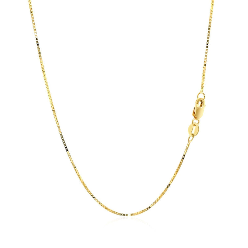 14k Yellow Gold Classic Box Chain 0.7mm - Premium Chains - Just $258.99! Shop now at Pulse Designer Fashion