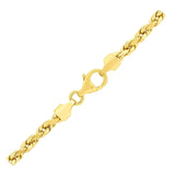 3.5mm 14k Yellow Gold Solid Diamond Cut Rope Chain - Premium Chains - Just $2208.99! Shop now at Pulse Designer Fashion