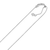 14k White Gold Adjustable Box Chain 0.7mm - Premium Chains - Just $356.99! Shop now at Pulse Designer Fashion