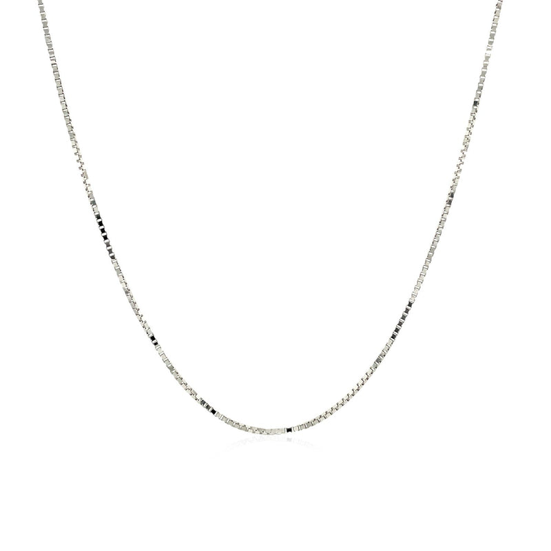 14k White Gold Adjustable Box Chain 0.7mm - Premium Chains - Just $356.99! Shop now at Pulse Designer Fashion