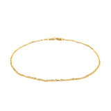 14k Yellow Gold Singapore Bracelet 1.0mm - Premium Bracelets - Just $110.99! Shop now at Pulse Designer Fashion