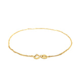 14k Yellow Gold Singapore Bracelet 1.0mm - Premium Bracelets - Just $110.99! Shop now at Pulse Designer Fashion