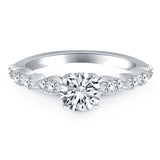 14k White Gold Fancy Shaped Diamond Engagement Ring - Premium Rings - Just $3712.99! Shop now at Pulse Designer Fashion