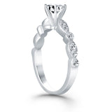 14k White Gold Fancy Shaped Diamond Engagement Ring - Premium Rings - Just $3712.99! Shop now at Pulse Designer Fashion