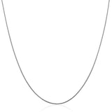 Sterling Silver Round Omega Style Chain Necklace with Rhodium Plating (1.25mm) - Premium Necklaces - Just $48.99! Shop now at Pulse Designer Fashion