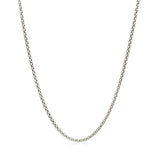 Rhodium Plated 1.8mm Sterling Silver Popcorn Style Chain - Premium Chains - Just $27.99! Shop now at Pulse Designer Fashion