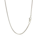 Rhodium Plated 1.8mm Sterling Silver Popcorn Style Chain - Premium Chains - Just $27.99! Shop now at Pulse Designer Fashion