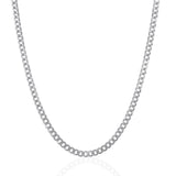 3.6mm 14k White Gold Solid Curb Chain - Premium Chains - Just $1063.99! Shop now at Pulse Designer Fashion