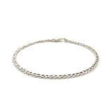 3.0 mm 14k White Gold Two Row Rope Bracelet - Premium Bracelets - Just $678.99! Shop now at Pulse Designer Fashion