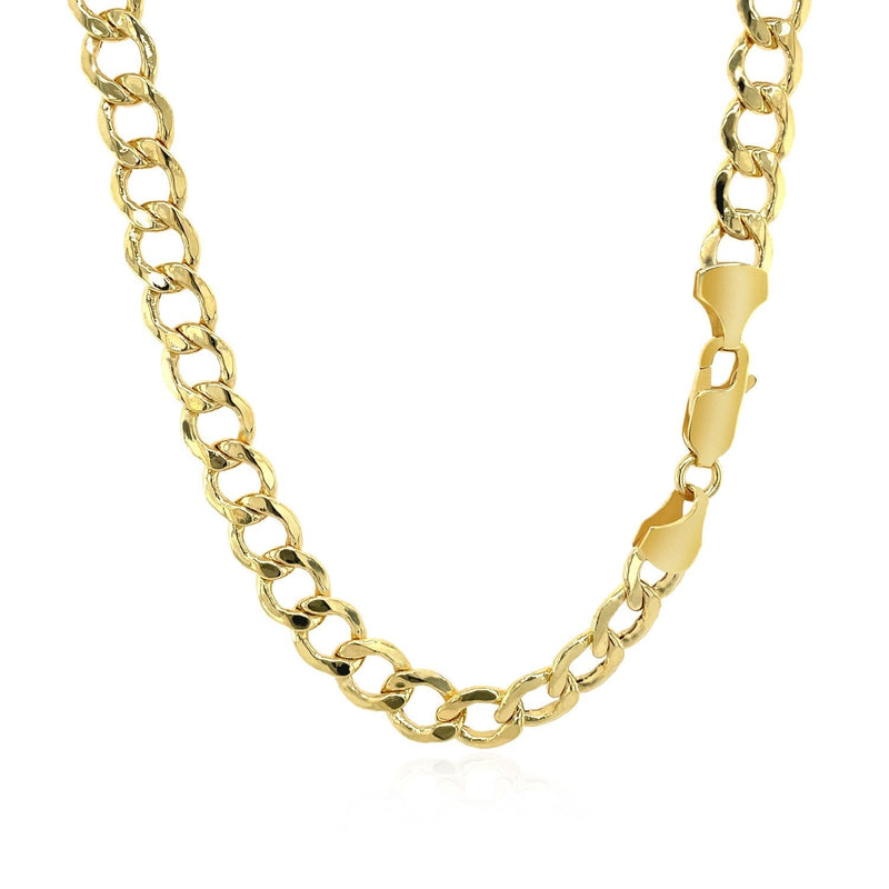 6.2mm 14k Yellow Gold Curb Chain - Premium Chains - Just $1715.99! Shop now at Pulse Designer Fashion