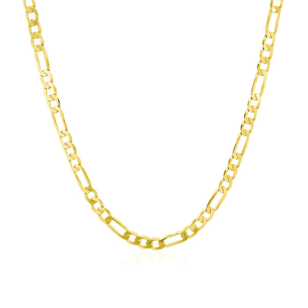 3.1mm 14k Yellow Gold Solid Figaro Chain - Premium Chains - Just $896.99! Shop now at Pulse Designer Fashion