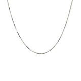 18k White Gold Box Chain 0.6mm - Premium Chains - Just $273.99! Shop now at Pulse Designer Fashion