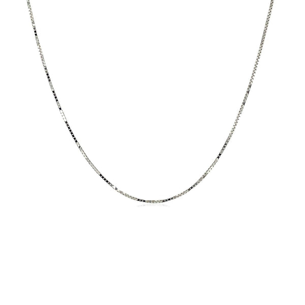 18k White Gold Box Chain 0.6mm - Premium Chains - Just $273.99! Shop now at Pulse Designer Fashion